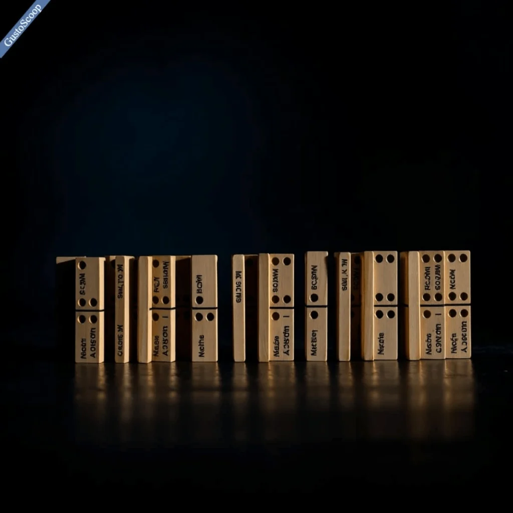 Domino effect of procrastination destroying health and career.