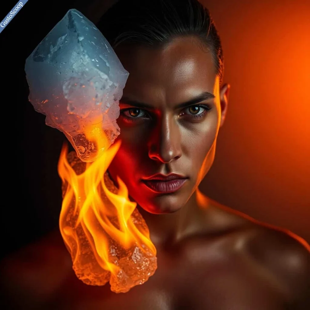 Artistic depiction of brown fat activation through cryotherapy.