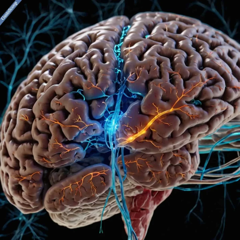 3D diagram of the limbic system’s key structures: amygdala, hippocampus, and hypothalamus.