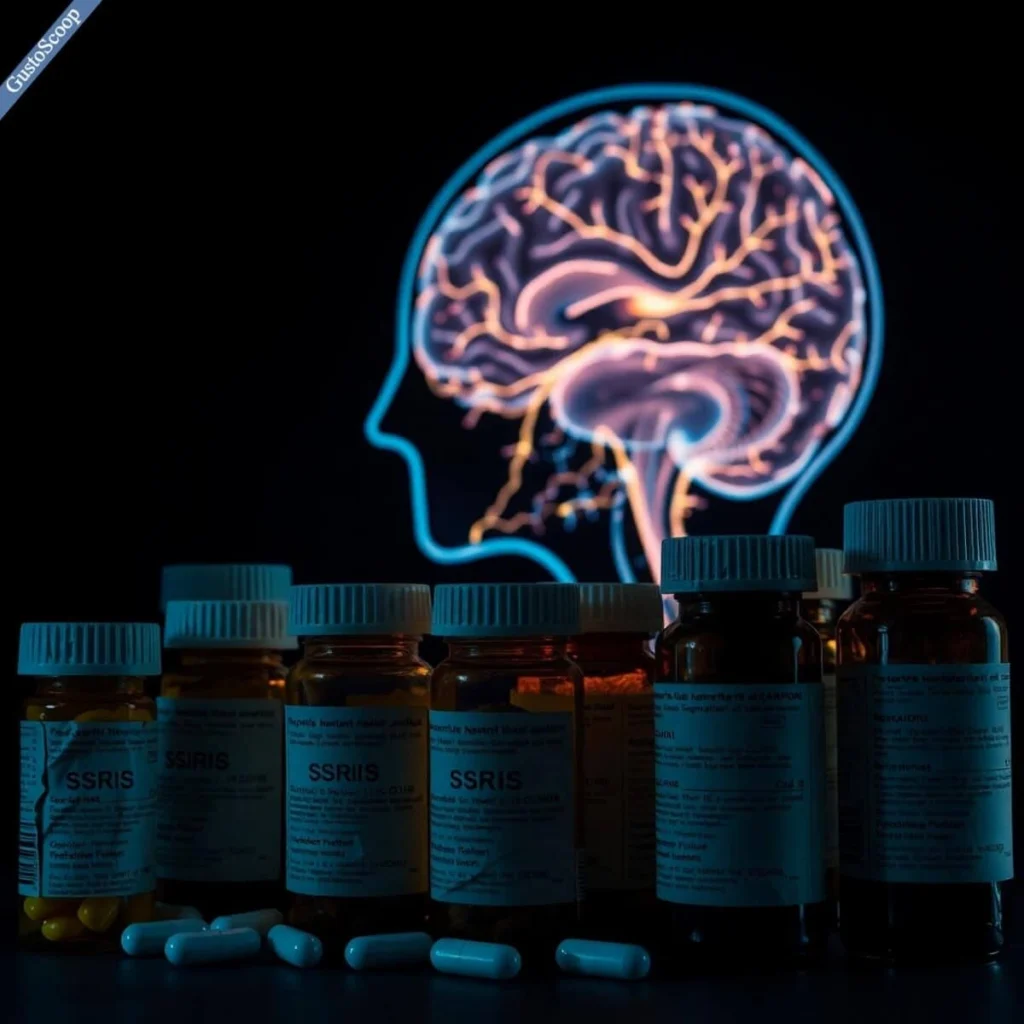 Medications like SSRIs and benzodiazepines interacting with the limbic system’s serotonin networks.